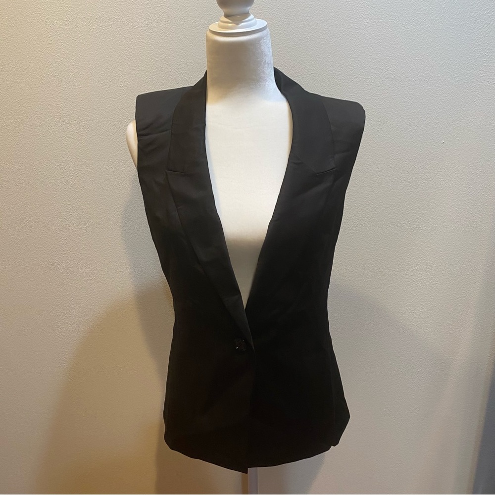 Armani Exchange black lined vest, size M, NWT